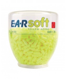 Bonbonne de 500 paires de bouchons d'oreilles jetables EARsoft™ NEON - 3M