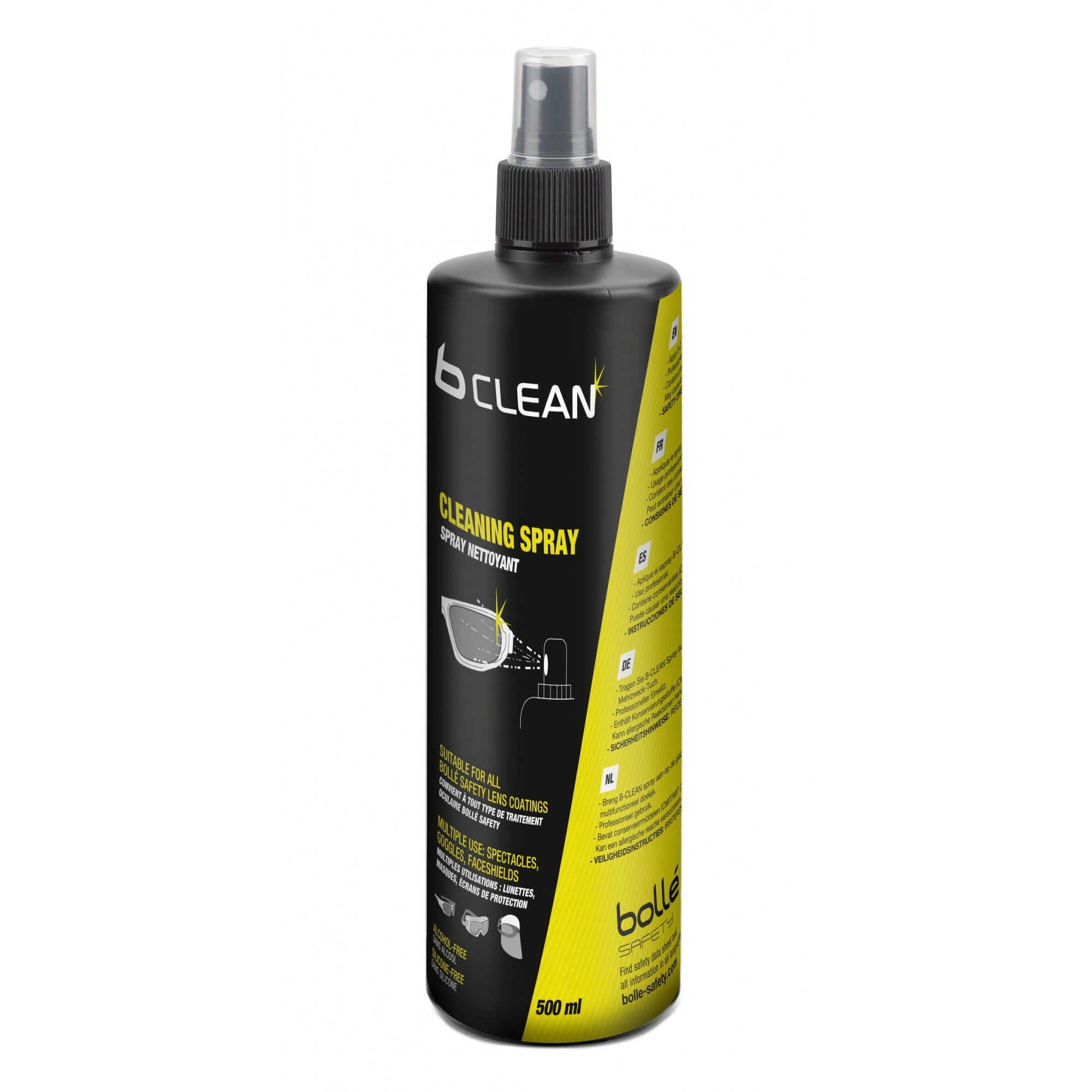Spray nettoyant 500ml pour lunettes et masques - BOLLE - BOLLE SAFETY