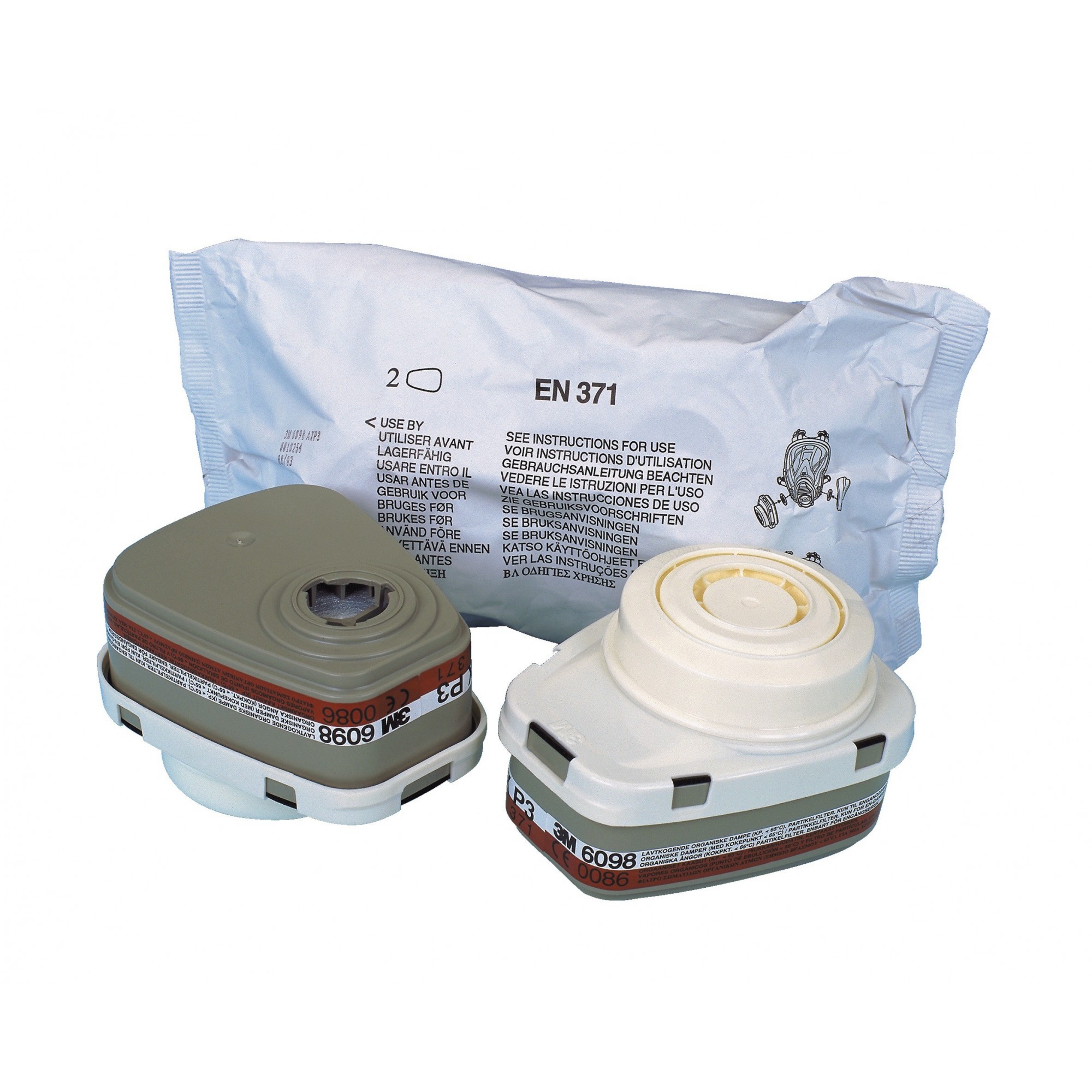 2 Filtres combinés anti-vapeurs organiques AXP3 NR 6098 pour masques séries 6000 - 3M