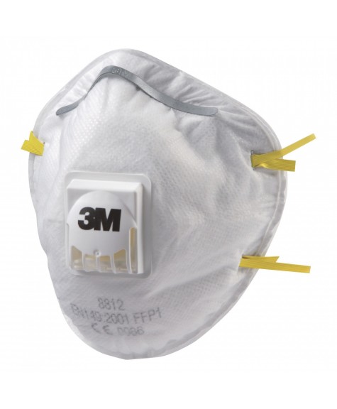 Boîte de 10 masques jetables coques anti-poussière avec soupape 8812 FFP1 - 3M