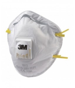 Boîte de 5 masques jetables coques anti-poussière avec soupape 8822 FFP2 - 3M