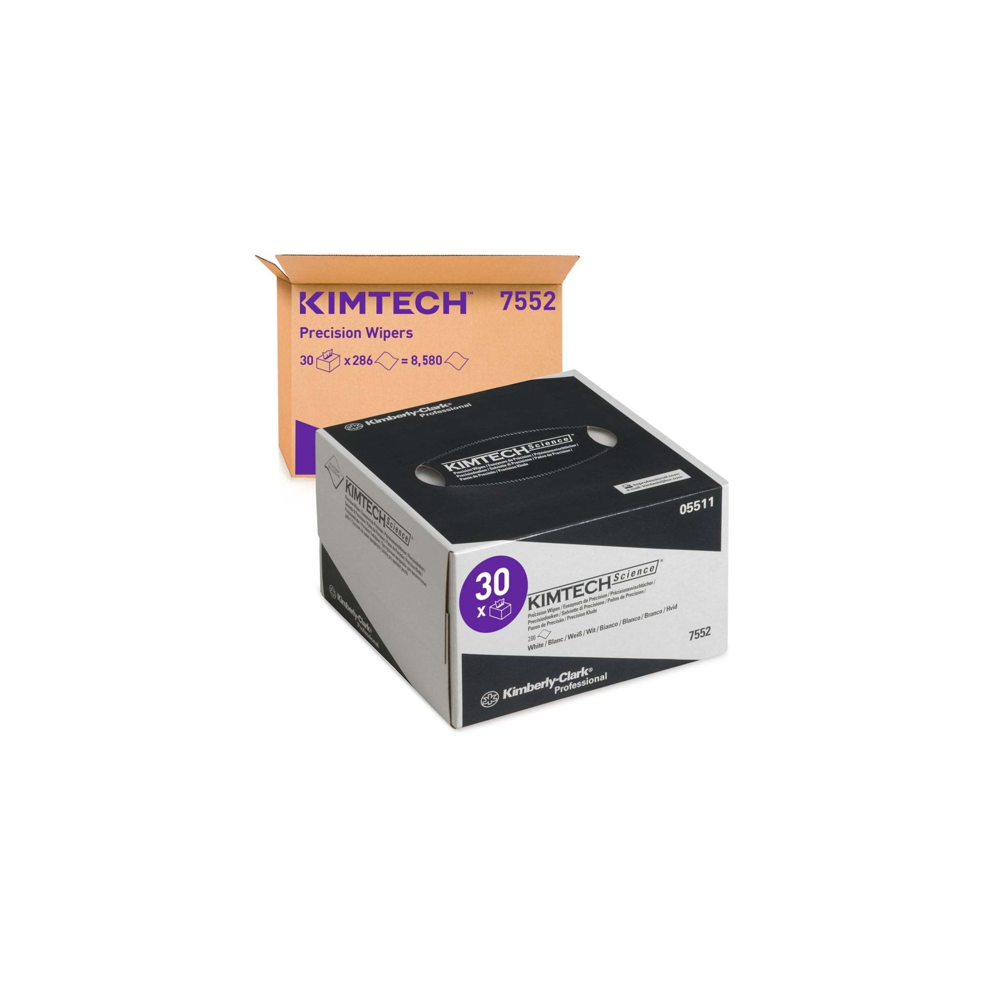 Boîte distributrice de 280 essuyeurs de précision Kimtech® 7552 - KIMBERLY-CLARK
