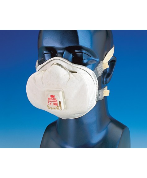 Boîte de 5 masques jetables coques anti-poussière avec soupape 8835+ FFP3 - 3M