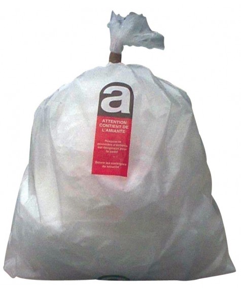 20 sacs à déchets avec marquage amiante - LM Plastiques