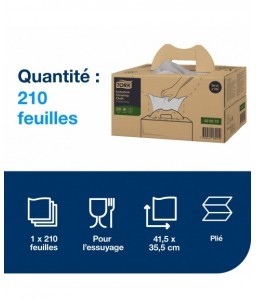 Boîte distributrice de 210 chiffons de nettoyage non tissés multi-usages - Tork - Non tissé - 3