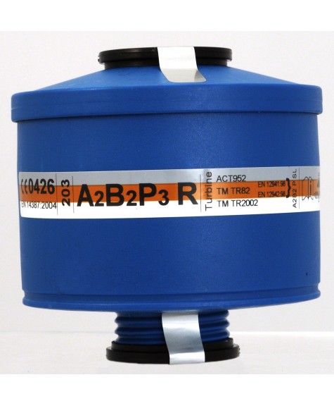 Filtre combiné à vis anti-poussières et anti-gaz 202 AB2P3 R pour masque TR 82 - SPASCIANI