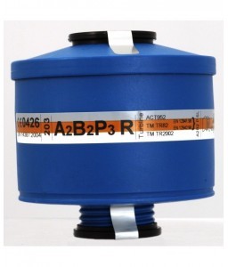 Filtre combiné à vis anti-poussières et anti-gaz 202 AB2P3 R pour masque TR 82 - SPASCIANI