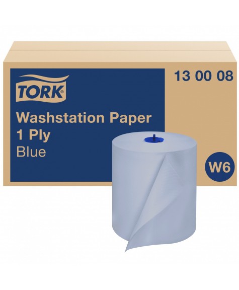 PAPIER ESS 1 PLI BLEU W6 (X6) - TORK