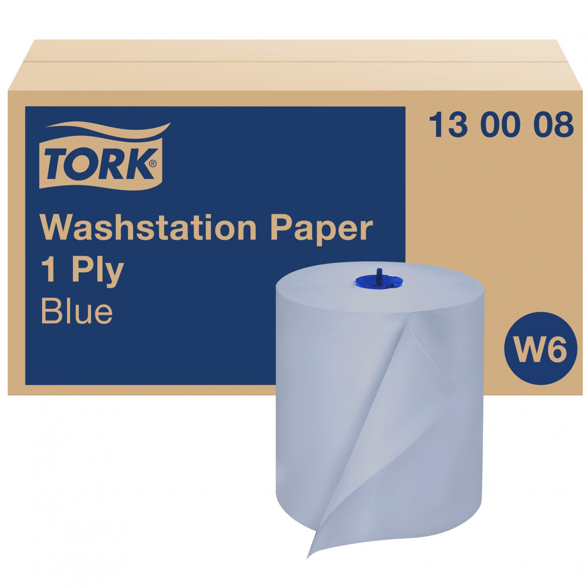 PAPIER ESS 1 PLI BLEU W6 (X6) - TORK