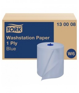 PAPIER ESS 1 PLI BLEU W6 (X6) - TORK