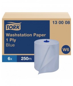 PAPIER ESS 1 PLI BLEU W6 (X6) - TORK - Ouate - 2