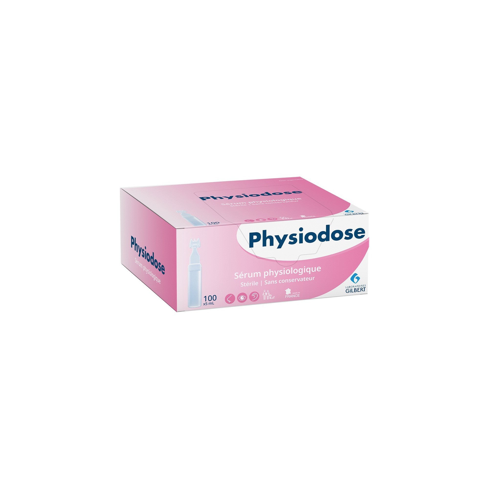 Sérum physiologique en unidoses 5mL en boite de 100 - GILBERT