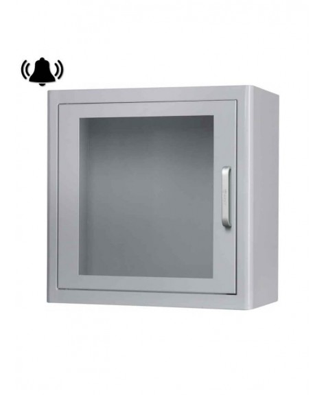 Armoire ARKY blanche en métal avec alarme pour défibrillateur