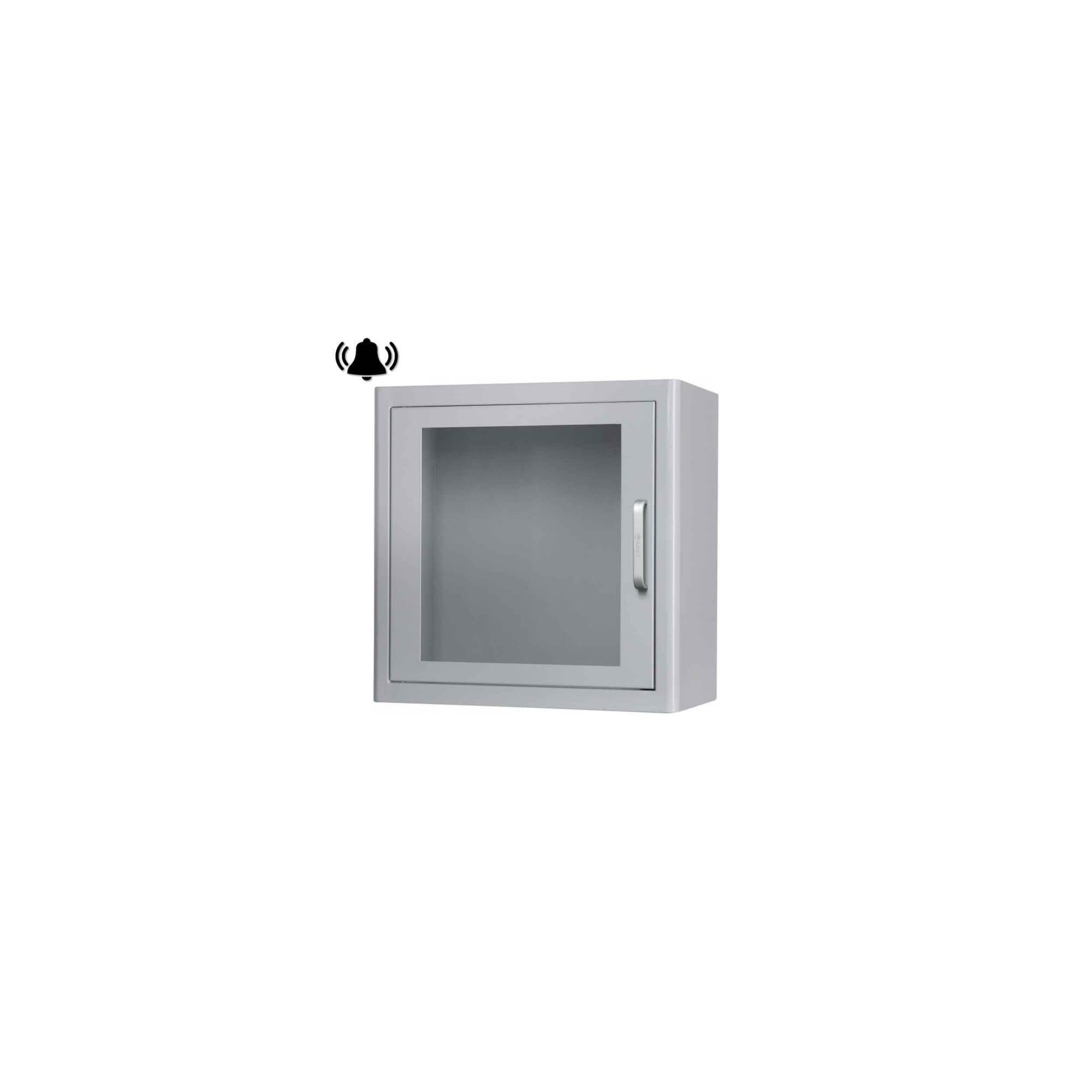 Armoire ARKY blanche en métal avec alarme pour défibrillateur