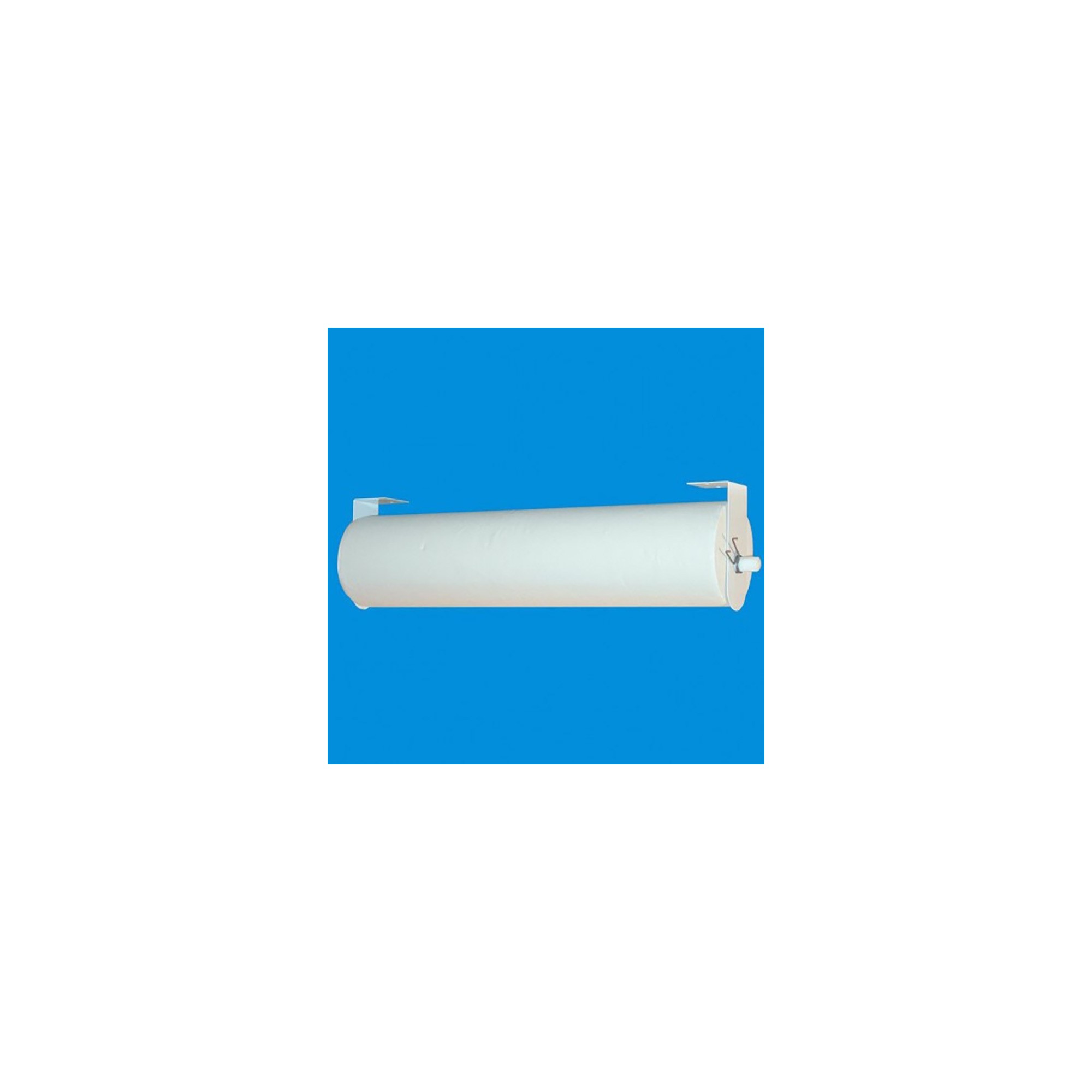 Distributeur en métal blanc pour draps d'examen