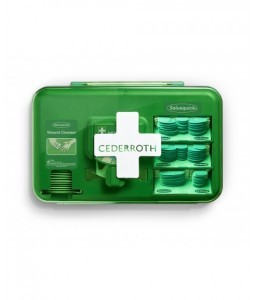 Distributeur garni soins des plaies - Bleu - CEDERROTH