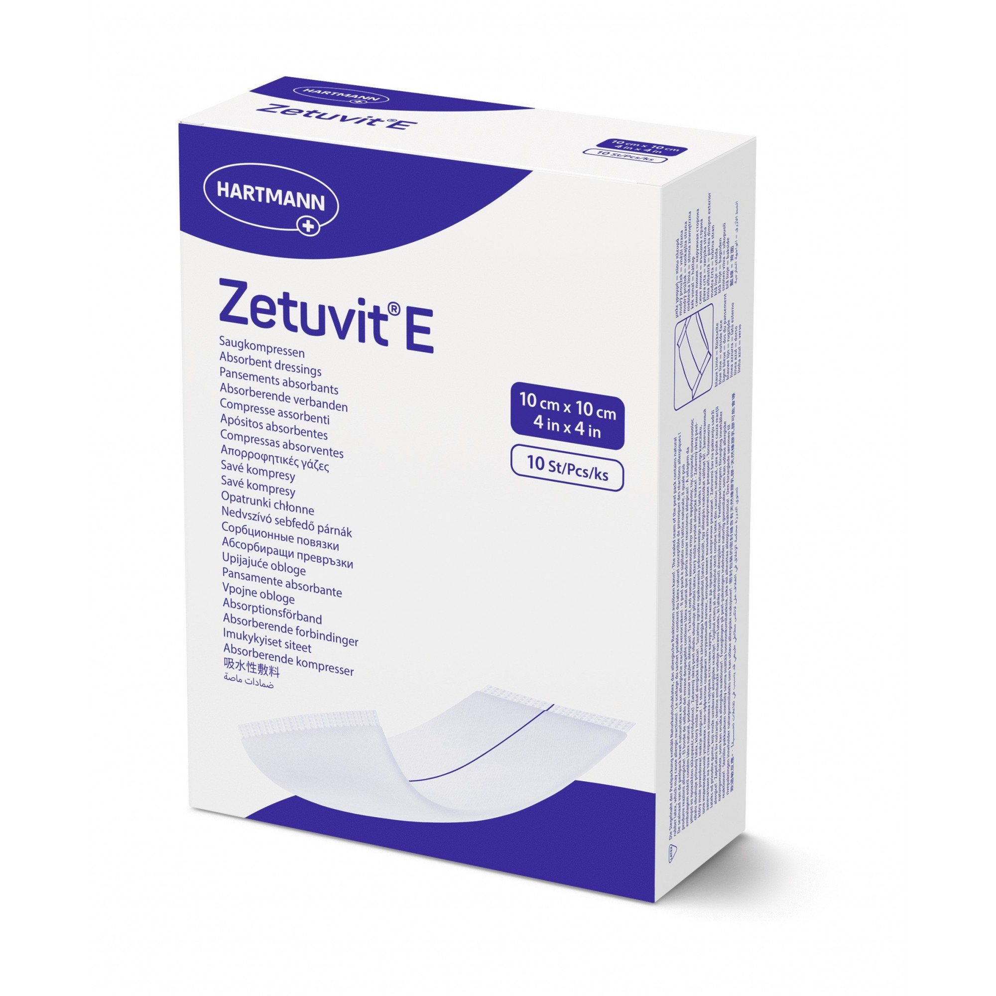 Pansement absorbant Zetuvite E 10x20cm - HARTMANN