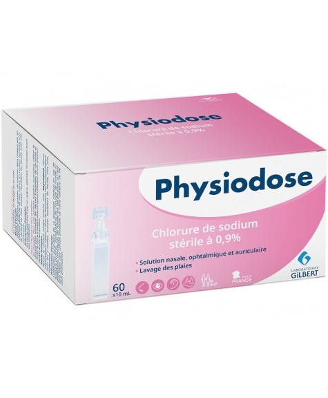60 unidoses de sérum physiologique de 10mL - GILBERT