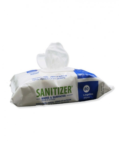 Lingettes désinfectantes mains et surfaces SANITIZER