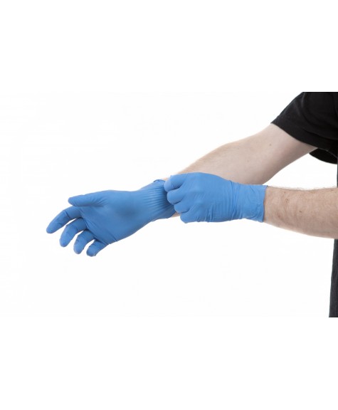Gant  d'examen nitrile NP bleu  BTE 100 