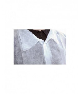 Blouse jetable blanche avec pression sans poches - Blouses - 2