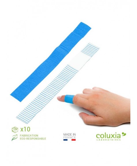 Pansement tissé bleu triple détection doigt COLUXIA 1 pièce - COLUXIA