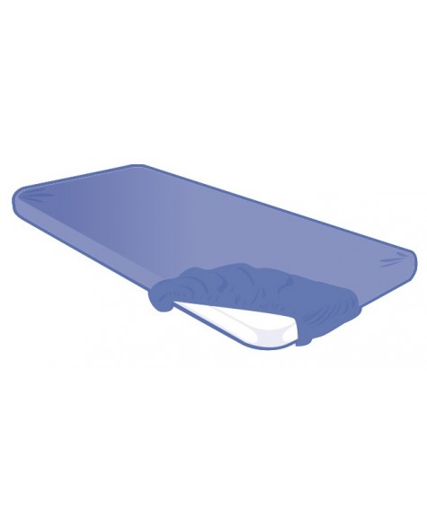 Alèse housse jetable 75x216x15cm bleue