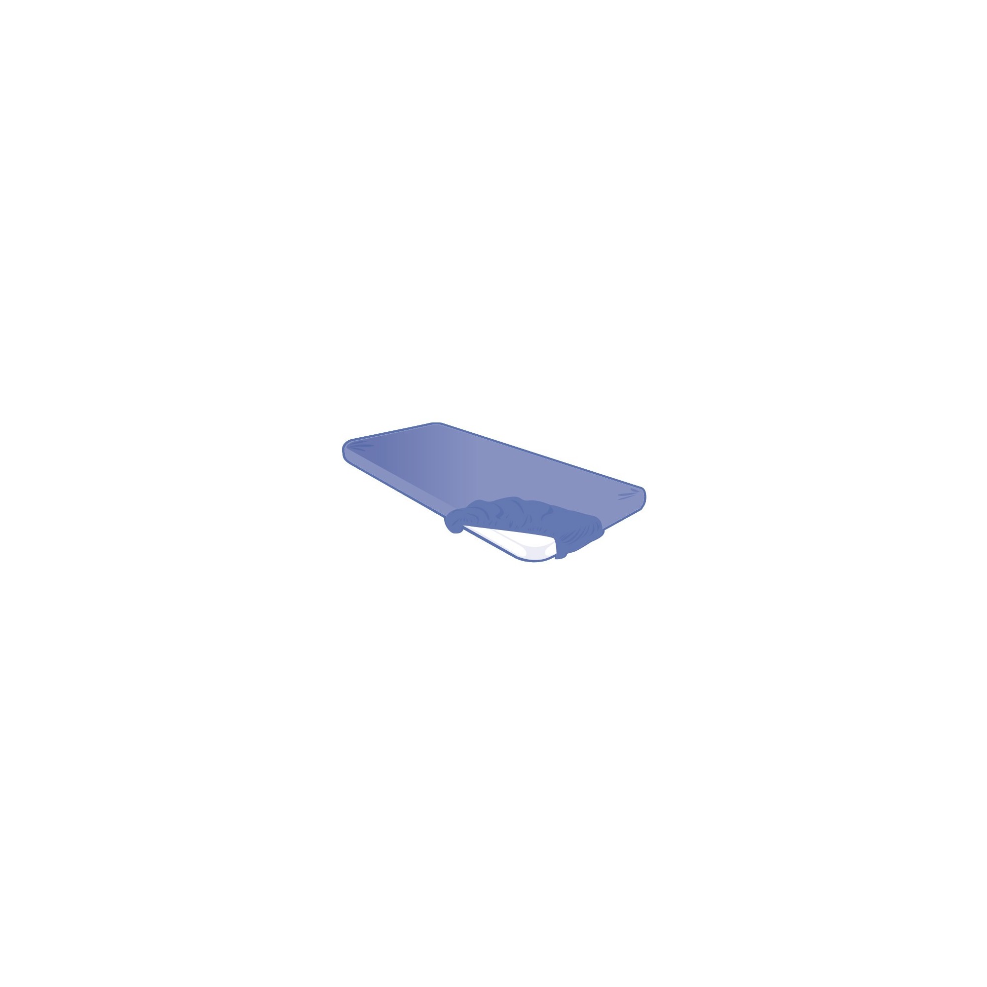 Alèse housse jetable 75x216x15cm bleue