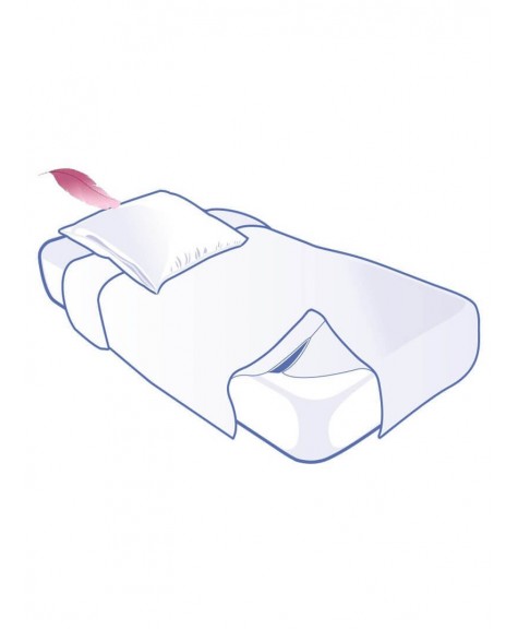 Kit Literie Alèse Housse + Taie Oreiller + Couette jetable Prestige 90x190x15cm