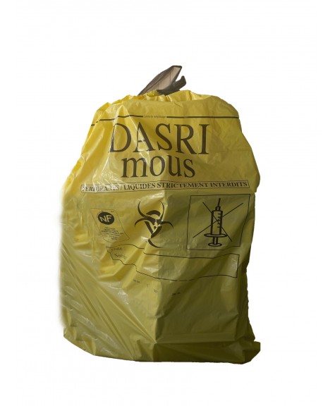 Sac poubelle DASRI 20L jaune 18?   RL 25 