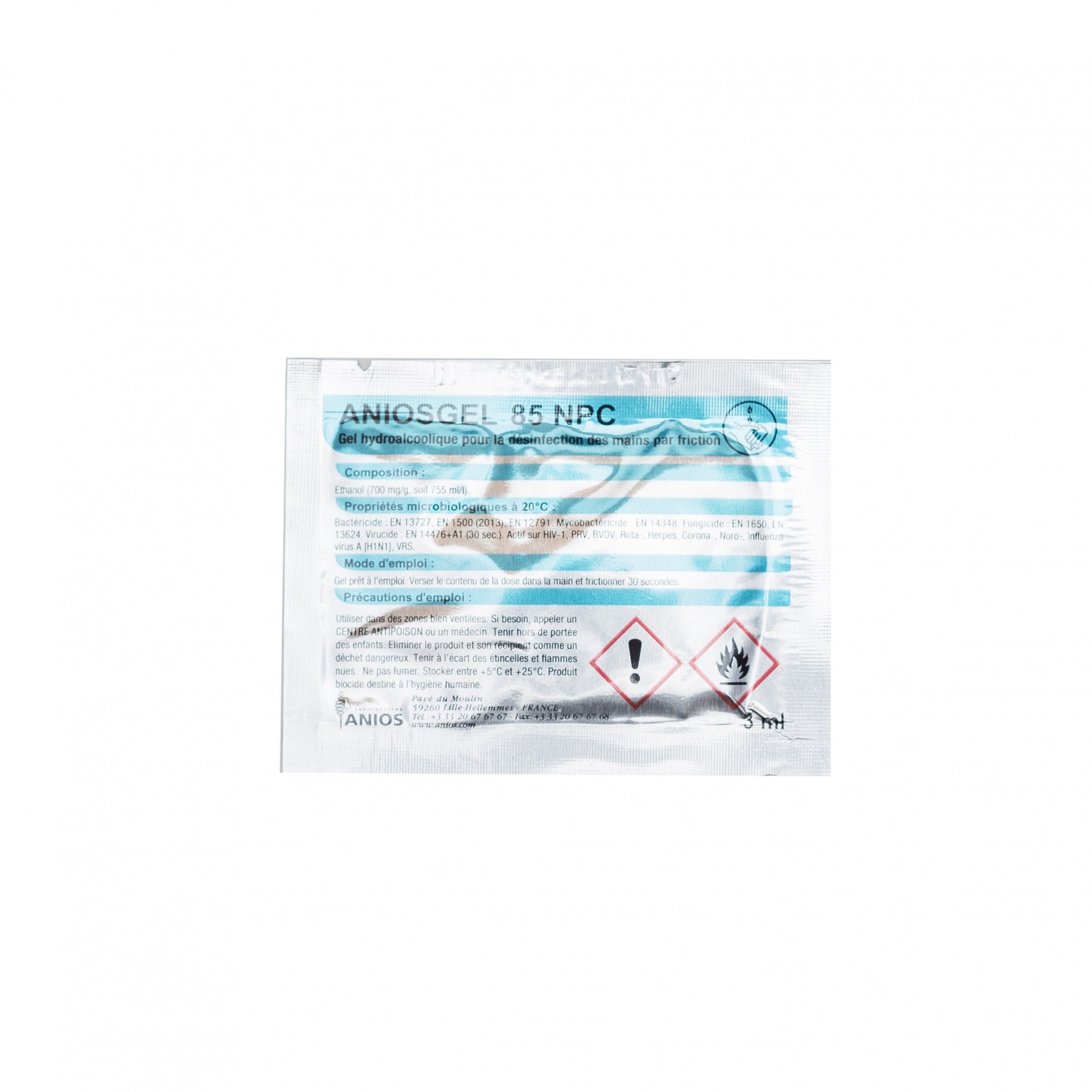 Gel mains anti-bactérien format pocket - ANIOS