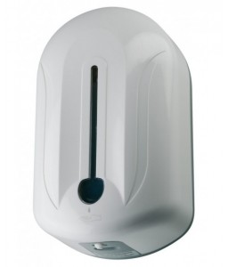 Distributeur automatique blanc de savon et gel hydroalcoolique