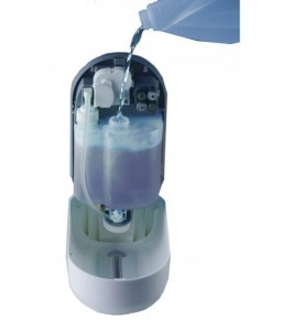 Distributeur automatique blanc de savon et gel hydroalcoolique - Accueil - 2