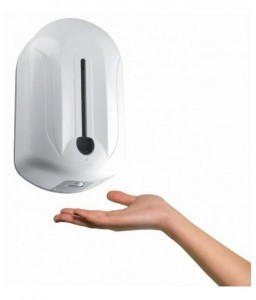 Distributeur automatique blanc de savon et gel hydroalcoolique - Accueil - 3