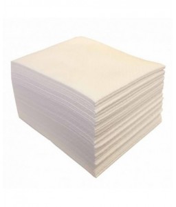 Sachet de 50 carrés gaufrés blanc 29x35cm
