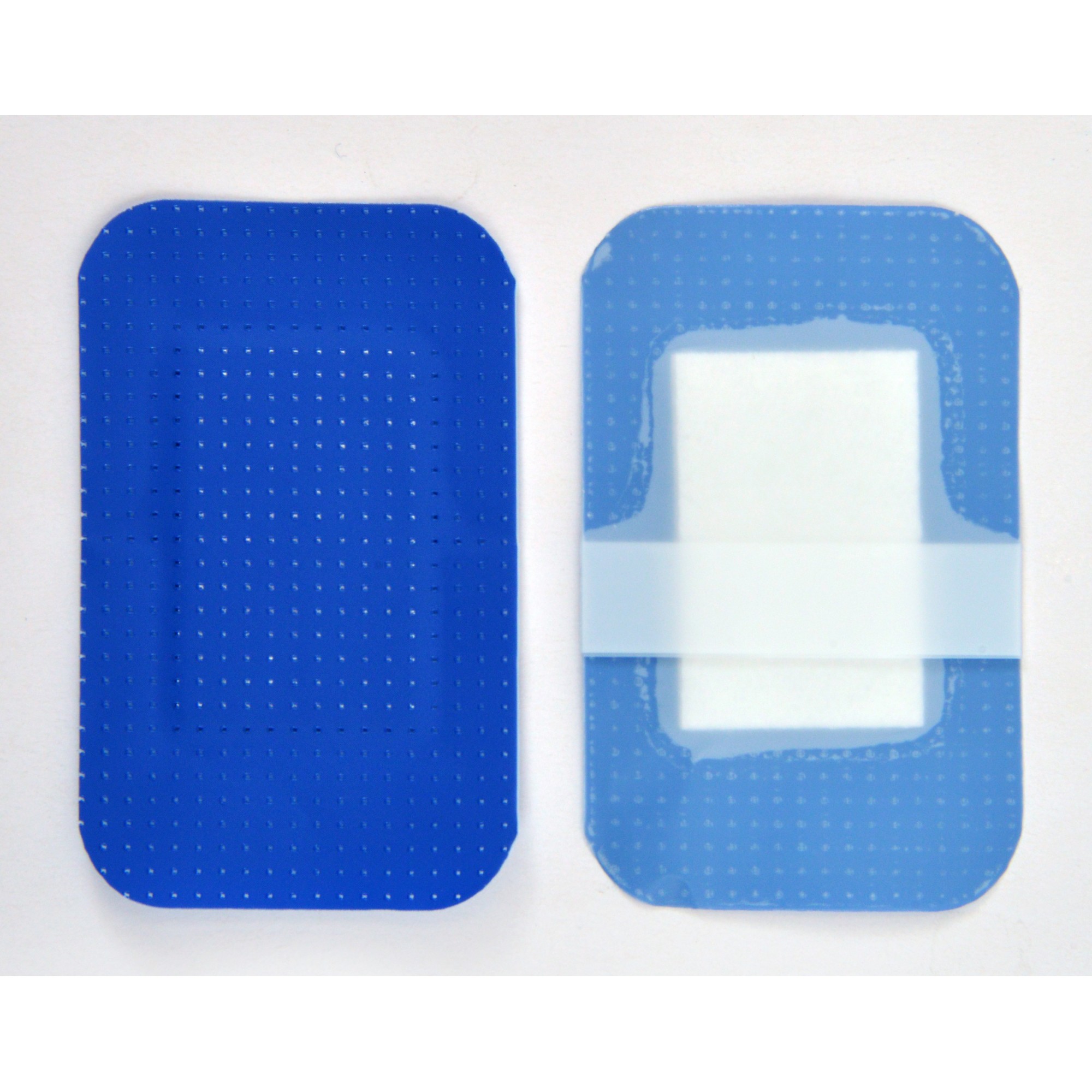 Pansement bleu plastique 6x4cm double détection - COLUXIA