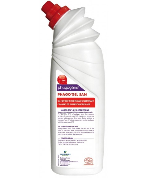 Gel nettoyant désinfectant détartrant WC PHAGO'GEL SANIT - CHRISTEYNS