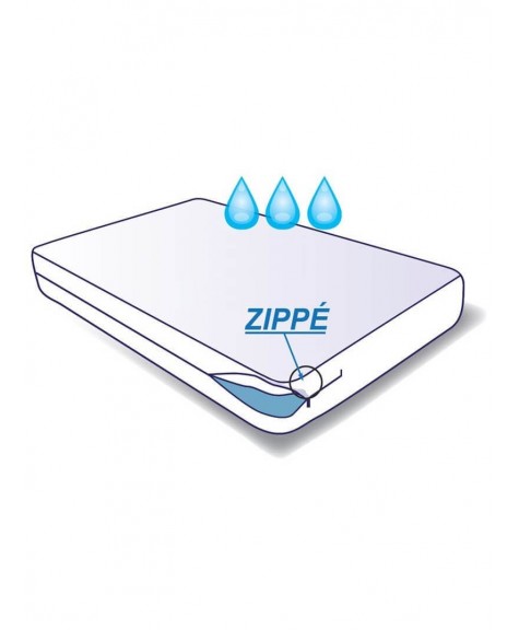 Rénove matelas semi-durable déperlant pour lit 2 places Confort 140x190x15cm