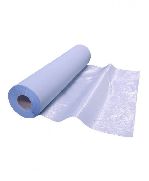 Drap d'examen double épaisseur plastifié bleu 50x38cm