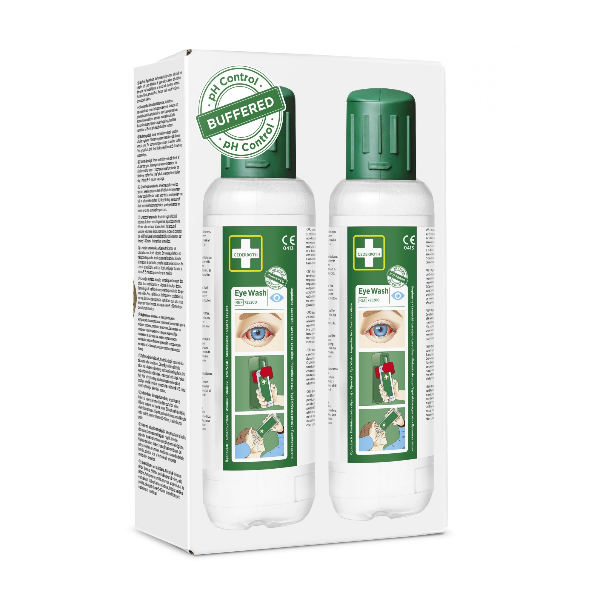 Boite de 2 douches oculaire 500mL - CEDERROTH