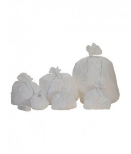 Sacs poubelle PE HD blanc 40x45cm 10L