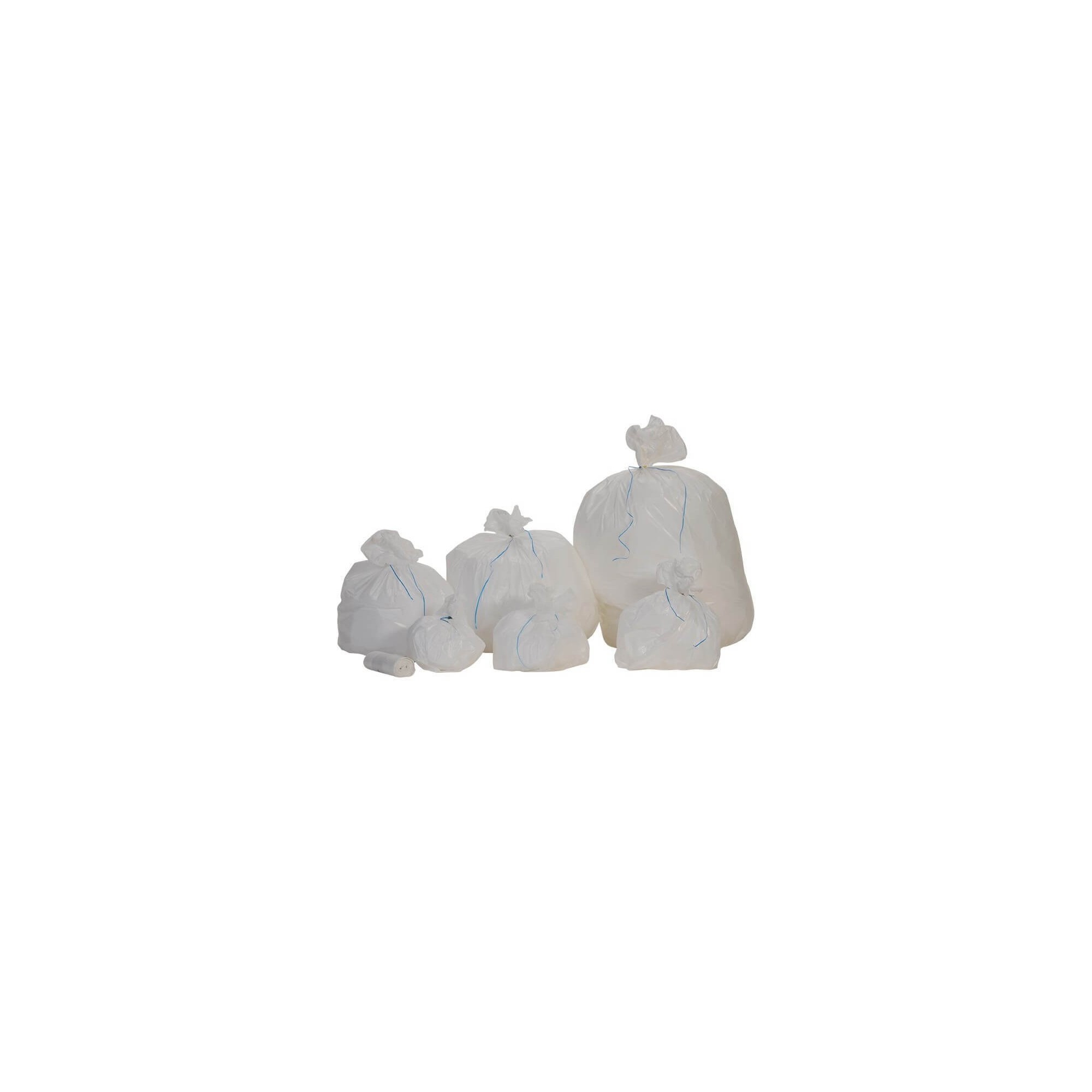 Sacs poubelle PE HD blanc 40x45cm 10L