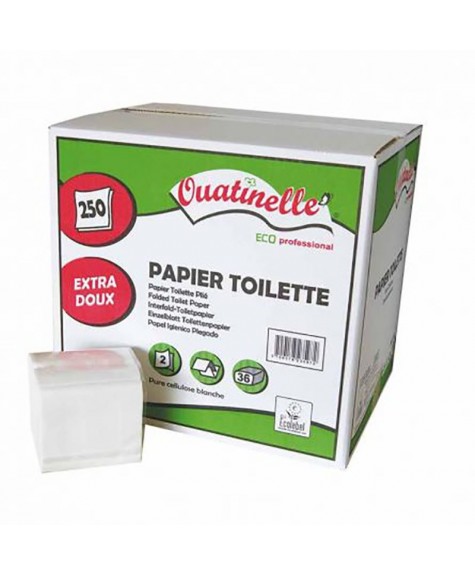 Papier toilette enchevêtré en paquets de 250 Feuilles - GLOBAL HYGIENE