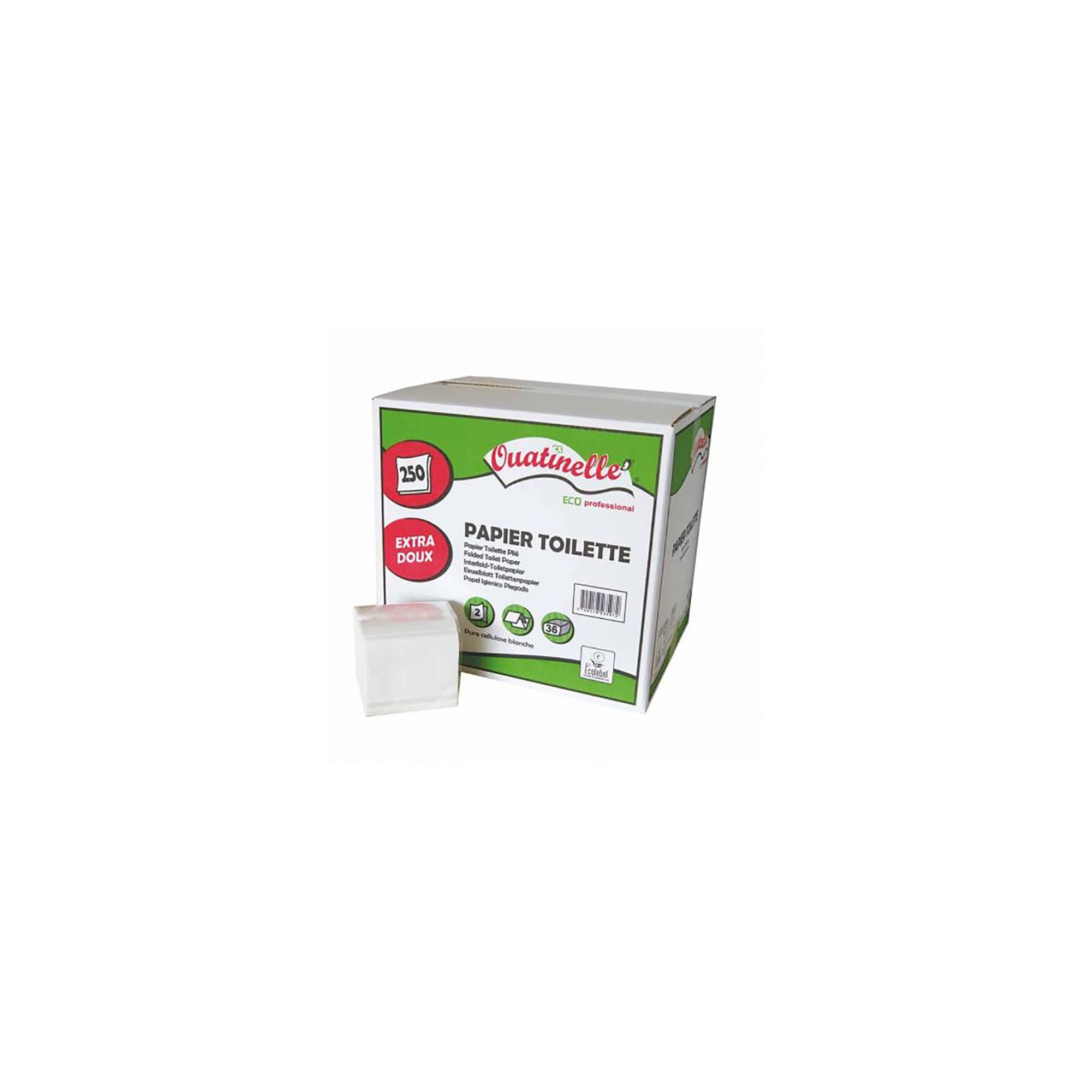 Papier toilette enchevêtré en paquets de 250 Feuilles - GLOBAL HYGIENE