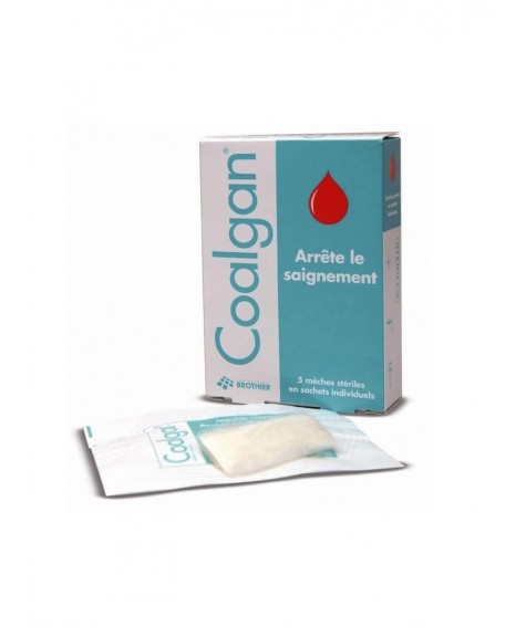 Boîte de 5 mèches hémostatiques COALGAN