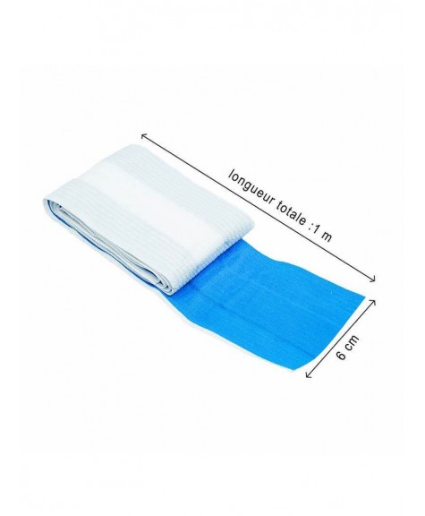 Pansement bande bleu triple détection 1mx6cm - COLUXIA