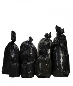 Sac poubelle PE BD 130L noir 50?   RL*10 