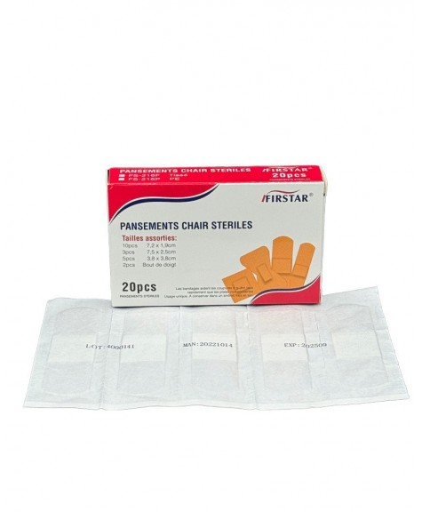 Pansements tissés assortis 20 Pcs
