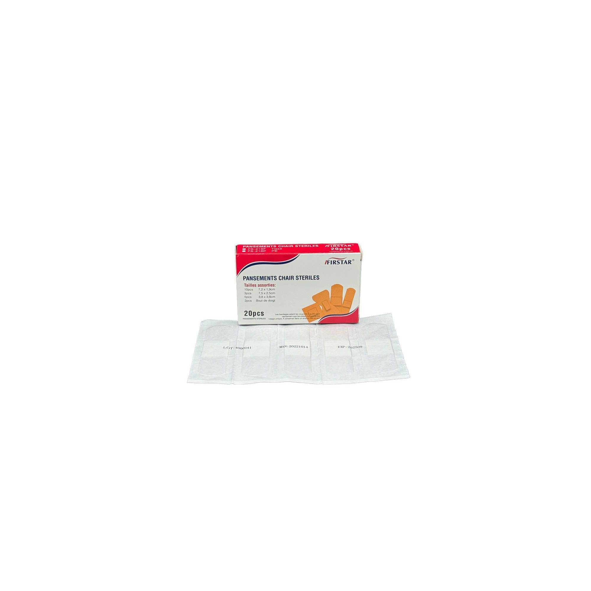 Pansements tissés assortis 20 Pcs