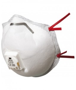 Boîte de 5 masques jetables pliables anti-poussière avec soupape 9936 - 3M